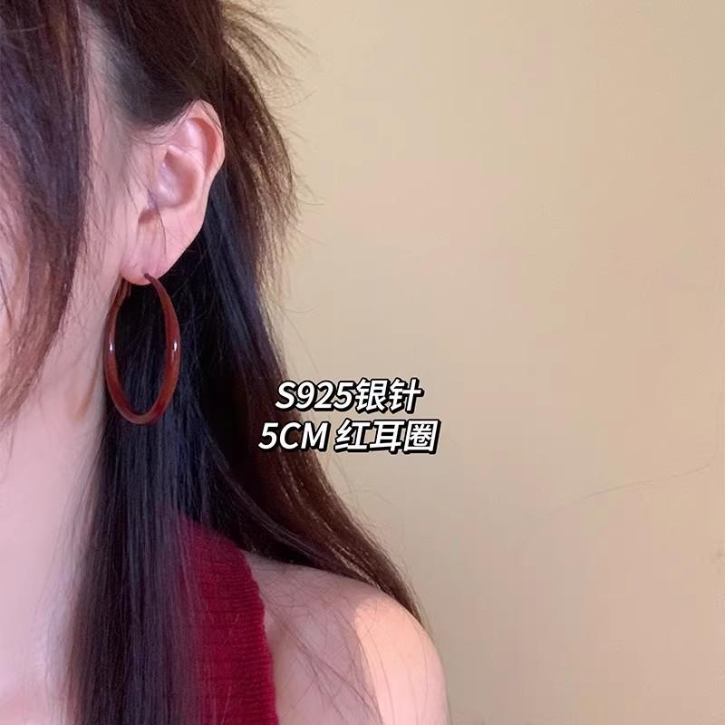 Silver needle flash zircon earrings, women's exquisite temperament stud earrings, spring and summer earrings.