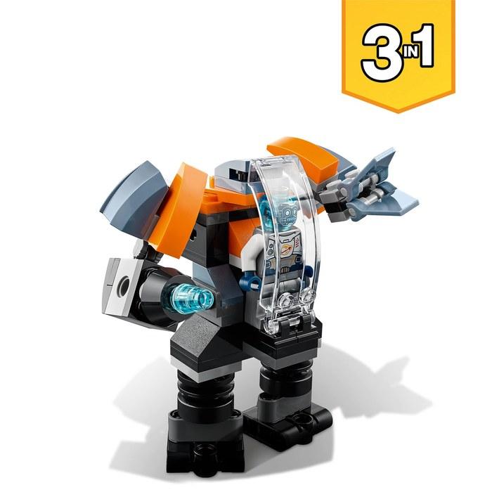 LEGO Creator Cyber Drone 31111 – Toy Block Set – Airplane – 6+ Years – Gray/Black/Orange