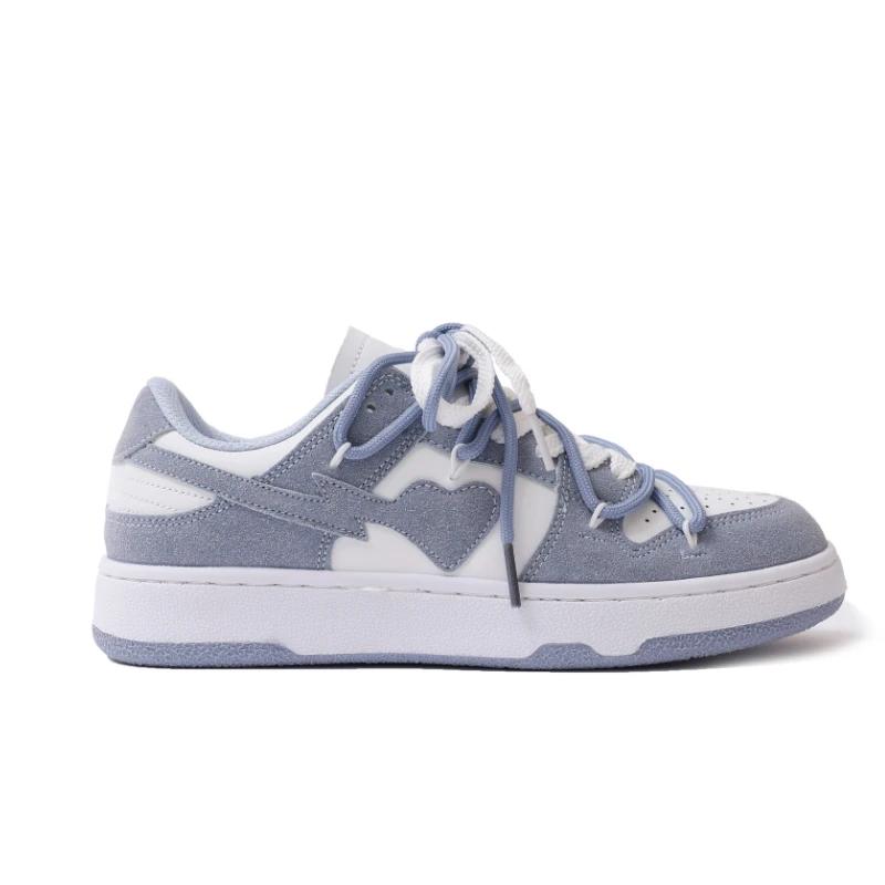 Fashion 2024 New Style Couple Heart Shaped Sneakers High Quality Women's Casual Sports Shoes Stylish Lace-up Men's Flats Couple Shoes