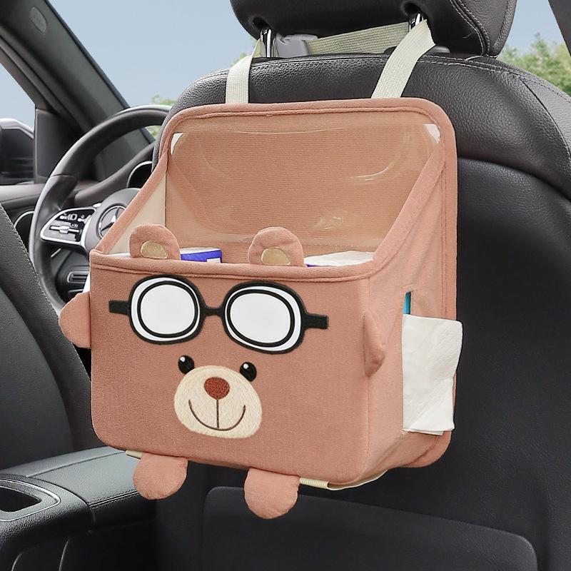 

Cartoon Car Seat Back Organizer: Multifunctional Storage Container