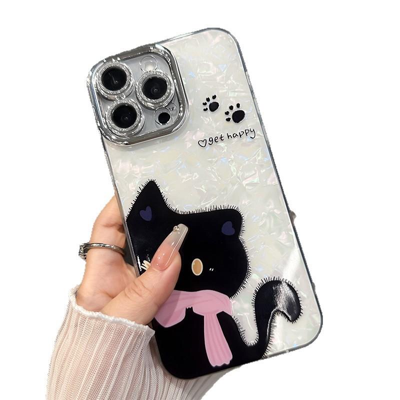 Applicable To Apple 11promax Mobile Phone Case Iphone11 Cute Black Cat Bracelet 11 New Women's 11 Cartoon 11 Hard