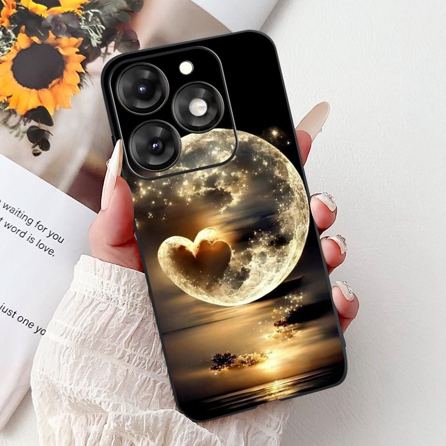 Dragon Koi Fish Landscape Phone Case For Itel A70 A60 A60s Cover Soft TPU Cartoon Bumper On Itel A27 A25 A35 A48 Shockproof Etui