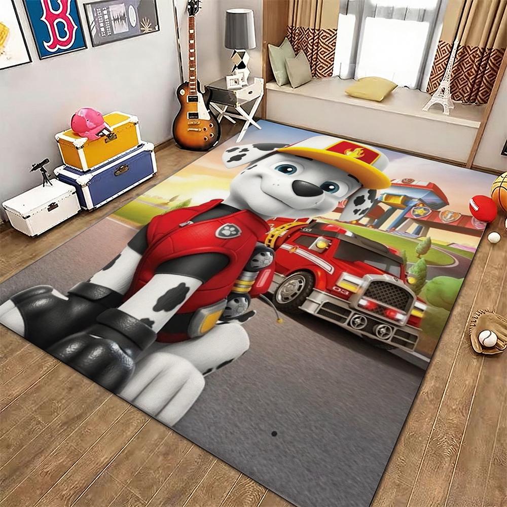 Paw Patrol Rescue Team Theme Rug Nonslip Durable Carpet For Gaming Room Play Area Home Party Decor Halloween Gift