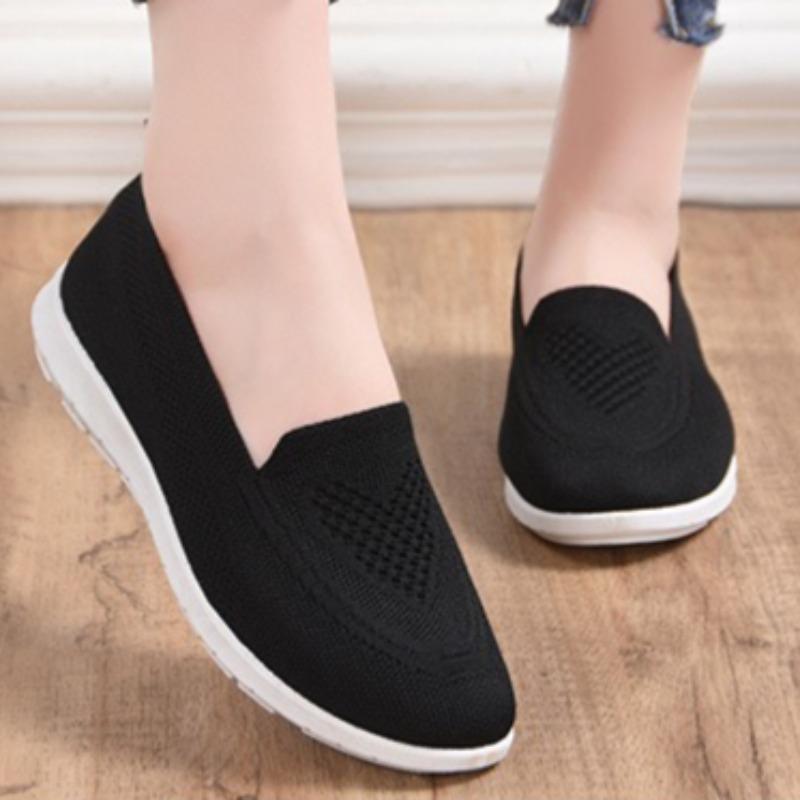 Women Old Beijing Cloth Shoes Soft Sole Casual Flat Shoes Comfort Mom Shoes