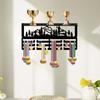 Wrought Wall Mounted Holder and Hook Rack for Displaying Awards and Organizing Items
