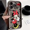 Pink Minnie Mouse Phone Case For iPhone 17E 11 12 13 14 15 16 17 Pro Max Fundas 17 Air Plus 16e Mini Silicone Back Cover