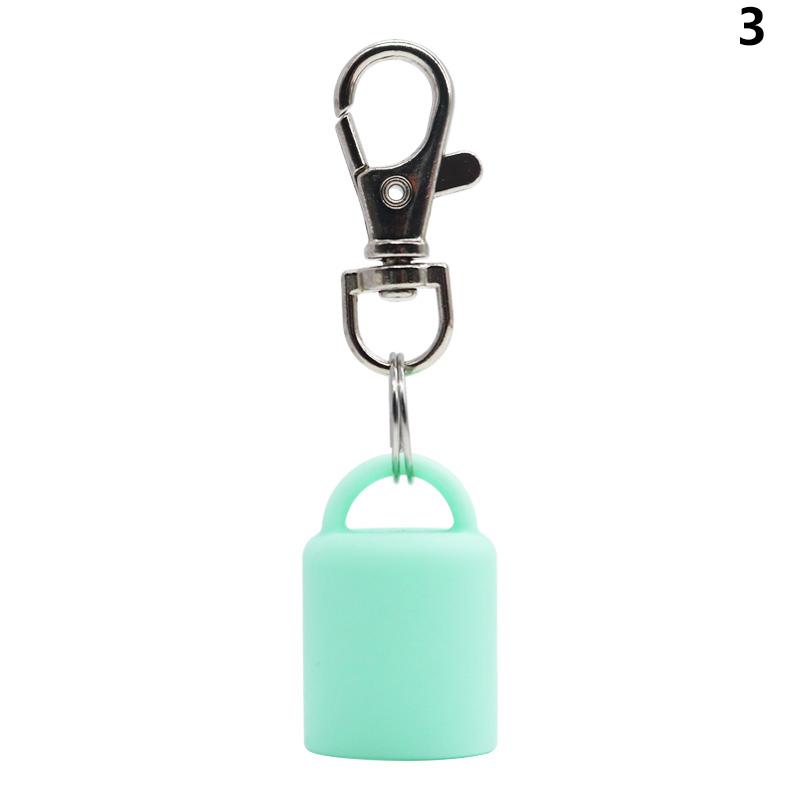 High Quality Practical Silicone Keychain Cap Portable Durable Holder Keychain Compatible For Lip Balm Lipstick Storage Cap