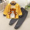 Winter Kids Long Sleeve O Neck T Shirt Pants Set Casual Baggy 2pcs Suit Cotton Cartoon Printes Outfit