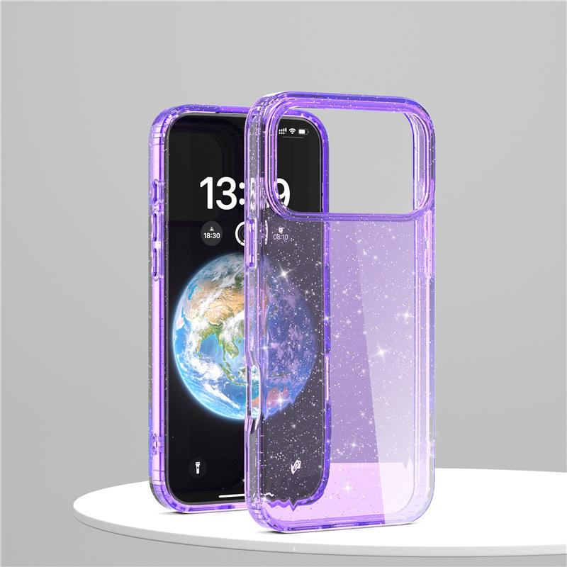 Applicable To Apple 17Pro Mobile Phone Case Glitter iphone17AIR Transparent 17Pro Max Magnetic Case