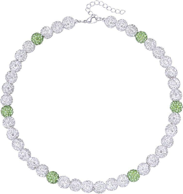 Men'S Colorful Diamond Ball Necklace Hip Hop Athletic Ball Fashion Athlete Star Jewelry