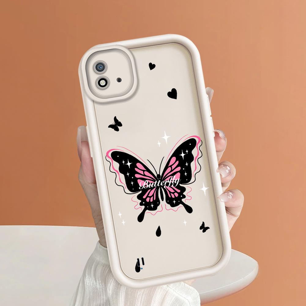 Model de imprimare cu scară pătrată din silicon moale Carcasa telefonului Acoperă completă Cameră de protecție antișoc Carcasă din cauciuc pentru OPPO Realme