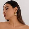 Irregular Hollow Twisted Circular Earrings, Geometric Minimalist Style Earrings, Versatile Earrings For Women'S Daily Wear