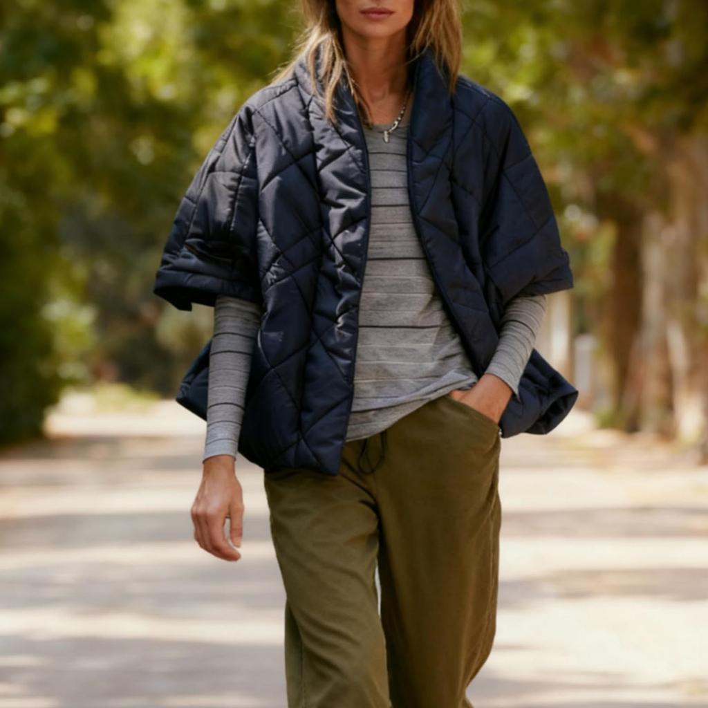 Women Casual Lightweight Oversized Padded Jacket Coat Warm Quilted Outerwear With Pockets