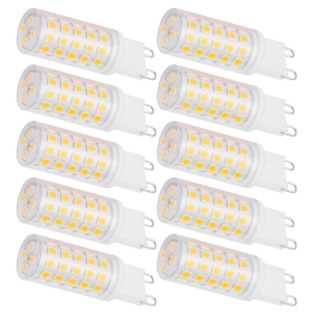 10pcs AC100-265V Light Bulb 54LED Bi-Pin Base Bulb Replace G9 LED Bulb Wall Sconce