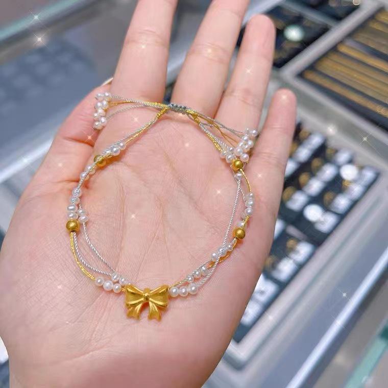 Vietnam Gold Princess Exile Pearl Bracelet - Copper Gold-Plated Women's Jewelry
