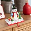 Cartoon Santa Claus Snowman Hook Resin Fireplace Mantel Stand Hanger New Year Gift