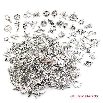 Tibetan Silver Alloy Mixed Pendant & Earring Set (300 Pieces) for DIY Jewelry Accessories