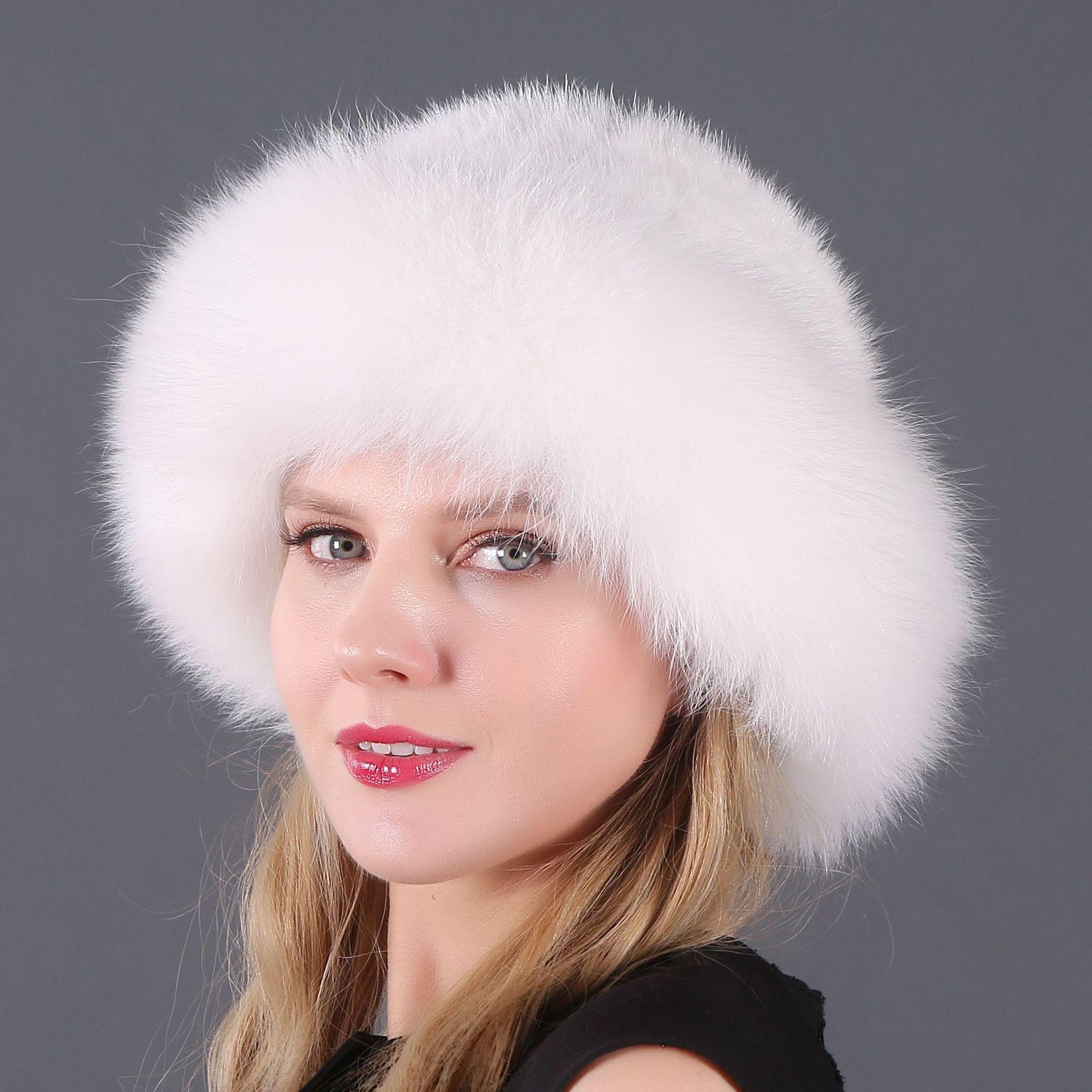 New Mink Woven Fur Hat For Women In Winter