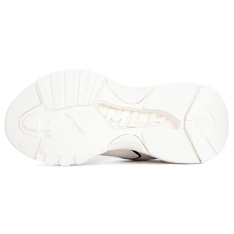 New MLB Big Ball Chunky Sneakers Unisex Low Top White/Black 3ASHCLS2N-50BKS