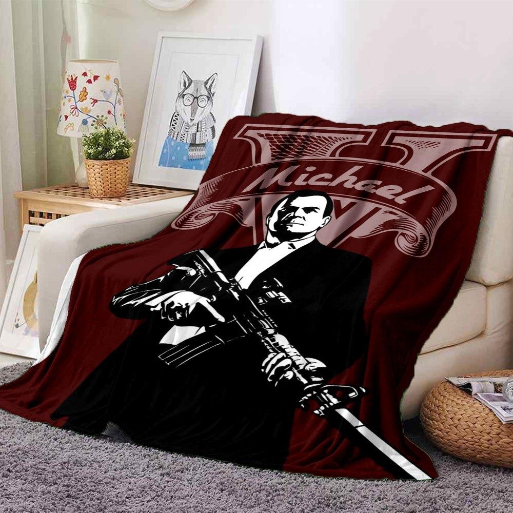 1pc Grand Theft Auto Soft Flannel Blanket with Designer Print A cozy blanket for all seasons, perfect for the couch, bed, office