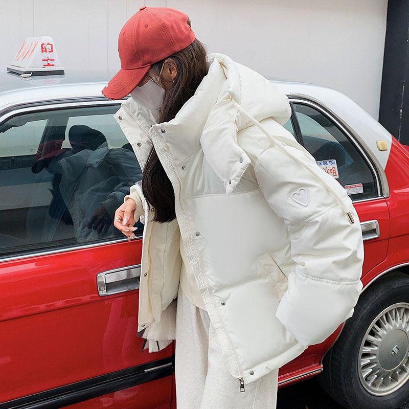 

Пуховик женский, осенне-зимний, теплый, тонкий, легкий, утолщенный, большие размеры, свободные удобные топы для отдыха XL белый