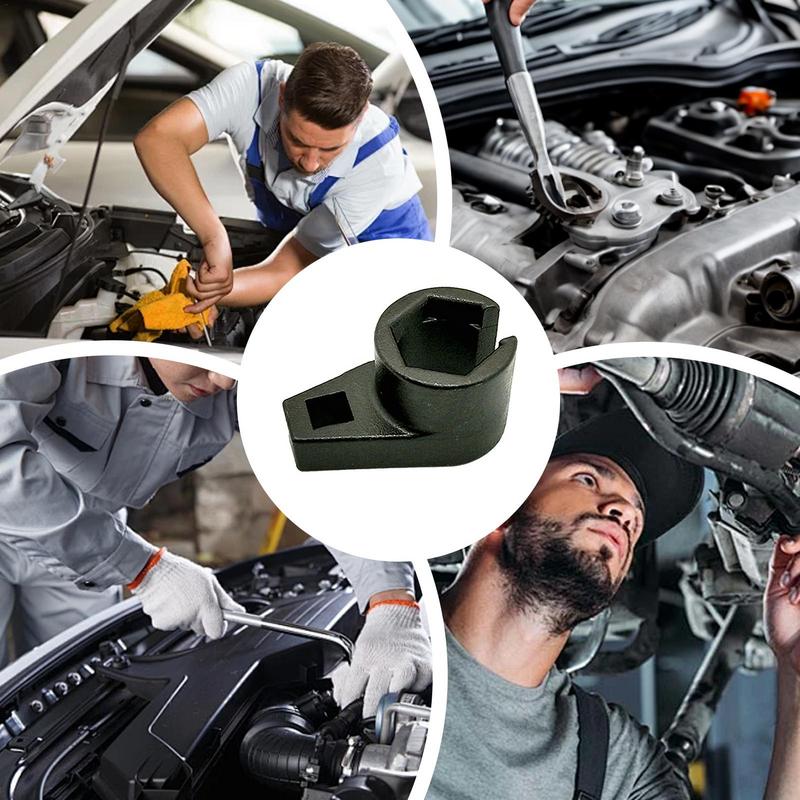 Offset Oxygen Sensor Socket 3/8 Inch 2/1 Inch Drive Oxygen Sensor Tool Offset 6-Point Oxygen Sensor Socket Portable Sensor