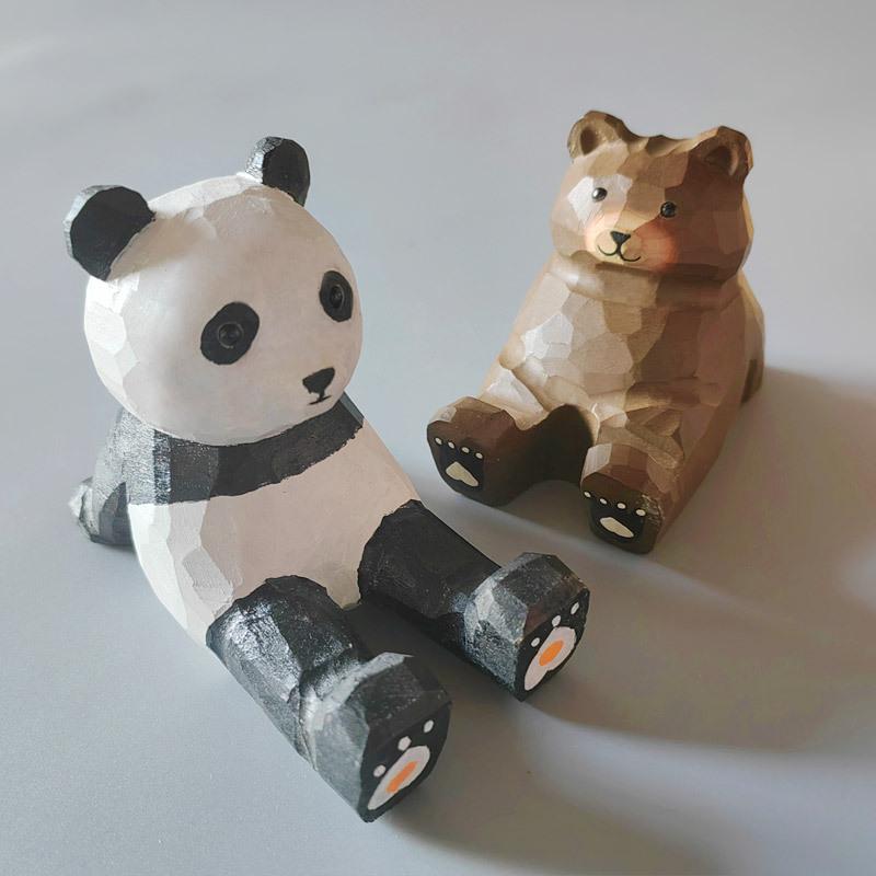 Handcrafted Solid Wood Phone Stand: Creative Desktop Ornament & Holiday Gift