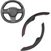 Mewant Custom-Fit Steering Wheel Cover for Tesla, Telsa Model 3 / Y Carbon Fiber Segmented Steering Wheel Cover for Men/Women, Anti-Slip,