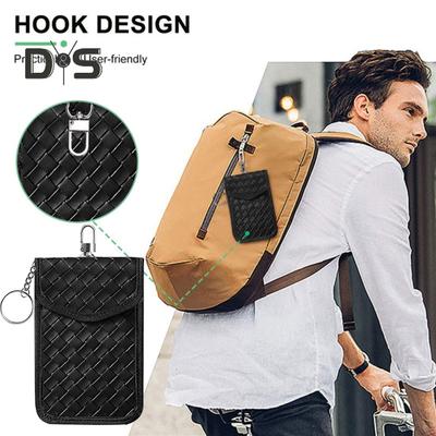 1Pz/2Pz Protezione Portachiavi Fibra di Carbonio Borsa Schermante Chiave Auto Blocco RFID Sicurezza Antifurto Portachiavi Auto