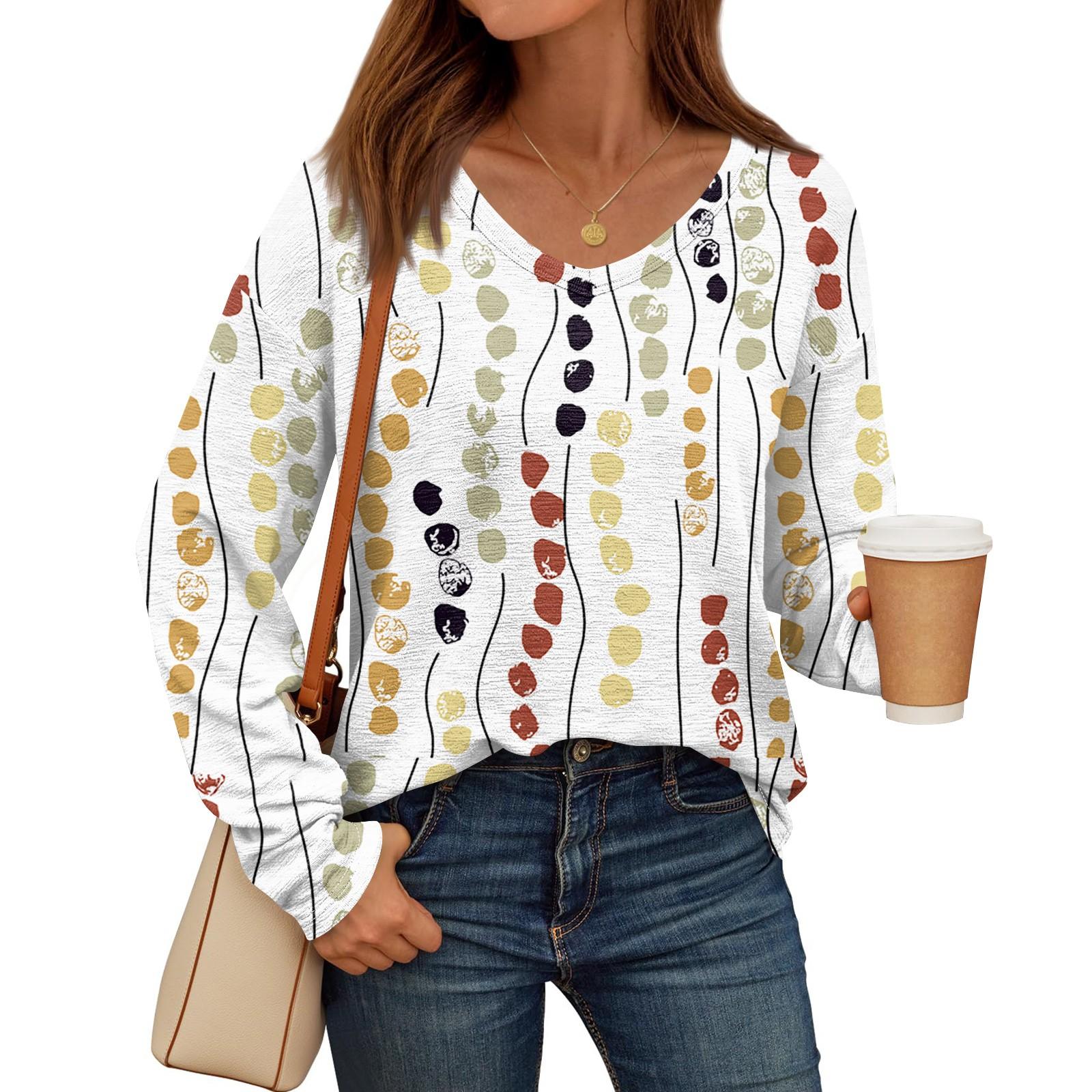 

Женские рубашки с длинным рукавом и V-образным вырезом, базовая футболка, повседневный топ, осенняя модная туника, облегающие футболки L жёлтый