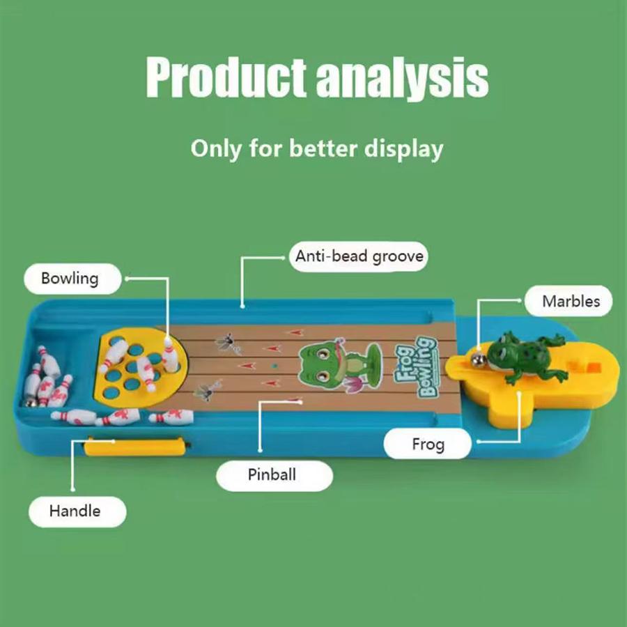 1Set-Mini Premium-Quality Desktop High-Standard Bowling Premium-Quality Game Top-Grade Toy High-Standard Funny Indoor Parent-Child Interactive