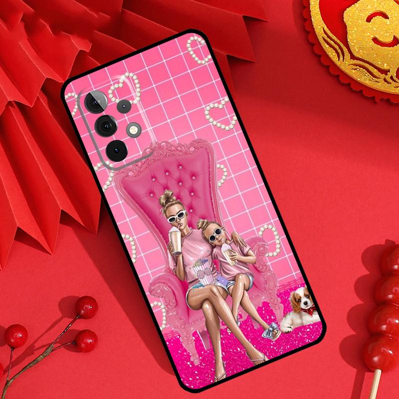 Super Mom Baby Girl Son Daughter Case For Samsung Galaxy M55 M35 M15 M11 M12 M13 M14 M06 M16 M36 M56 M31 M53 M32 M52 M34 M54