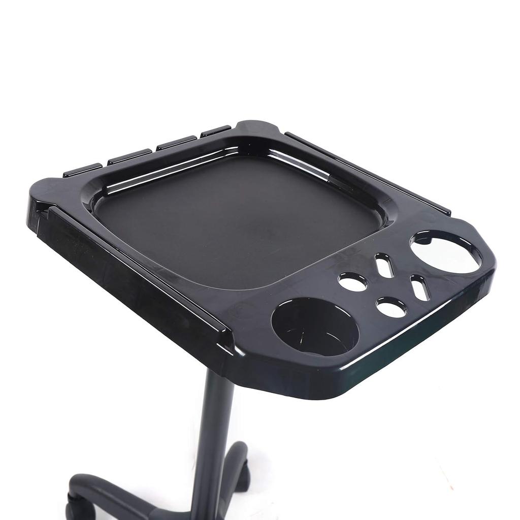 Aluminium Salon Instrument Tray, Height Adjustable Trolley Cart Tray Station on Wheels for Salon Tattoo Spa Beauty Service Holder Tool Storage