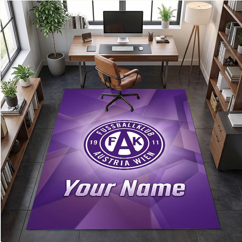 Crystal Velvet Rug Austria Wien FC Print Custom Name Text Floor Mat Home Decor