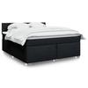 VidaXL Bed Slat Base with Mattress Black 180x200 Cm Fabric, Bed, Platform Bed, Panel Bed, Bedroom Furniture 3288262