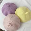 Fashion Baby Hat Solid Color Girls Warm Beret Vintage Knitted Beret Hat Kids Autumn Winter Children Artist Painter Cap Bonnet