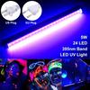 Portable LED UV Black Light Fixtures,DJ Equipment,11.8inch Black UV Light Bar 24 LED Strip Lights Party Club Stage Blacklight Halloween Home Decor