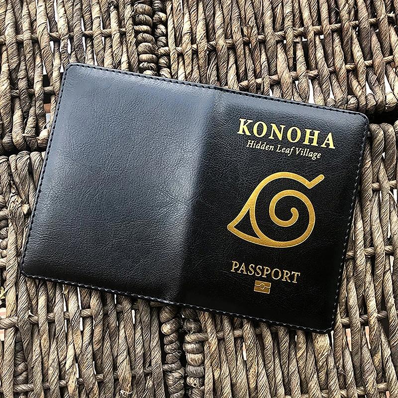 Japanese Manga Patterned Leather Passport Book  Passport Cover Leather Credit Id Card Holder Wallet Passport Covers Case