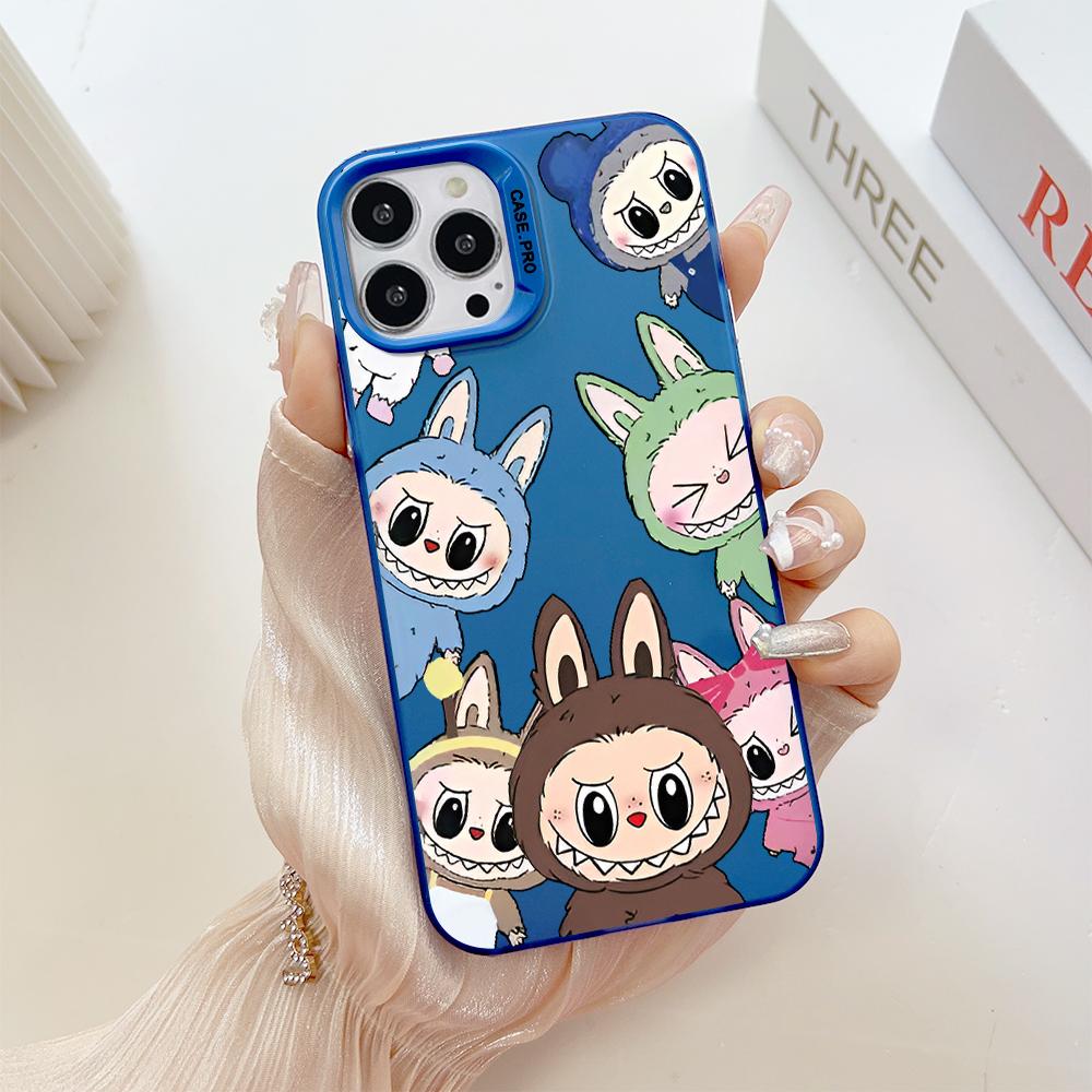 Padrão pintado colorido prata dupla face casca dura à prova de choque antiqueda capa de telefone para Samsung