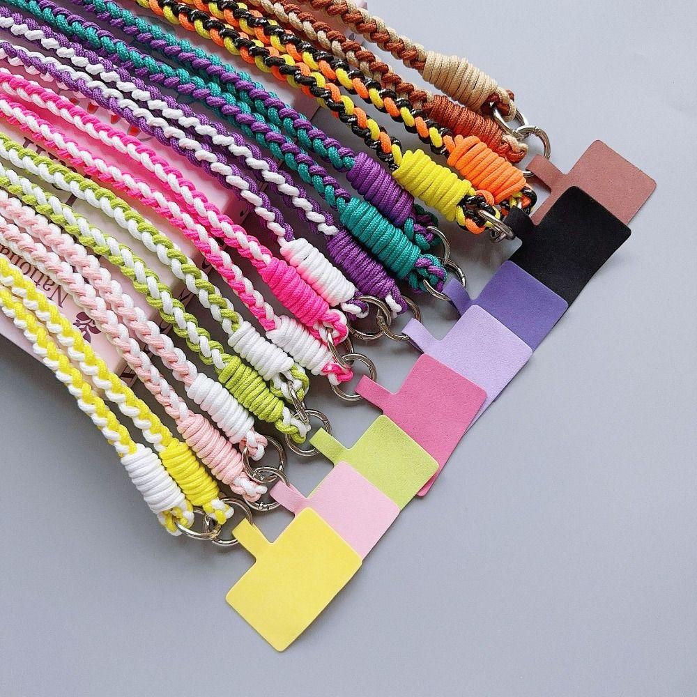 Nylon Braided Phone Lanyard Anti-lost Crossbody Hanging Rope  Phone Charm Accessories