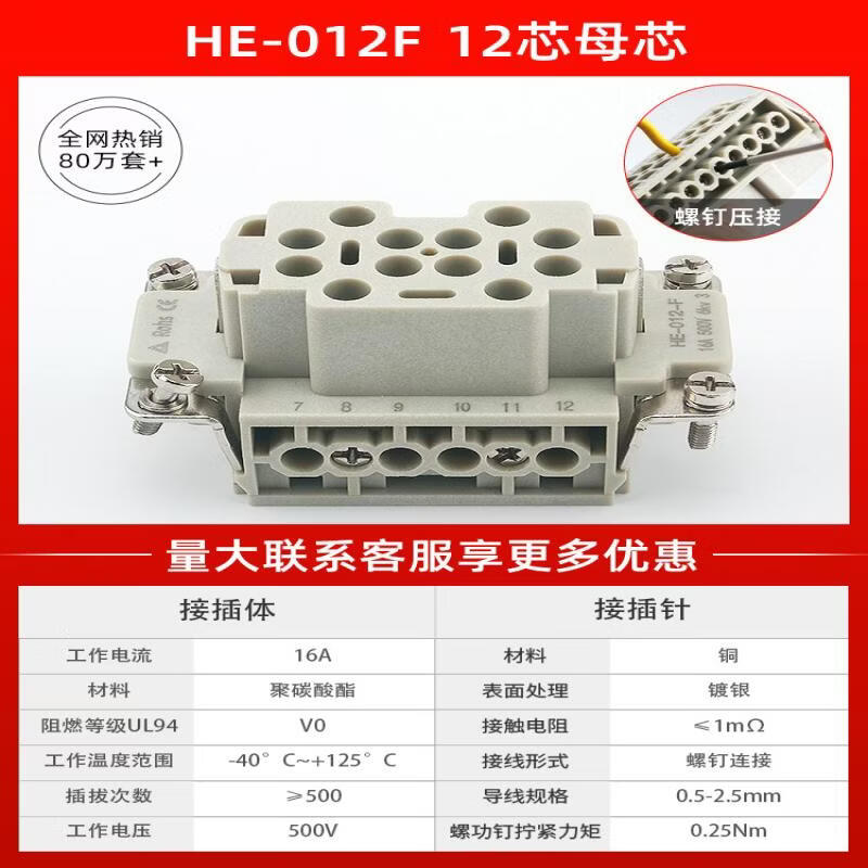 

RSRDDY Heavy-Duty Industrial Waterproof Rectangular Connector