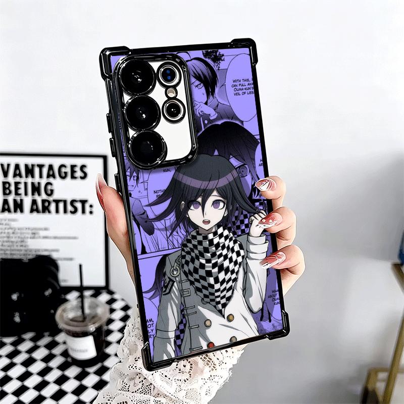 Anime D-Danganronpa Plating Phone Case For Samsung Galaxy S24 S25 FE S26 Edge S23 Ultra S22 S21 Plus S20 Anti-Fall Airabag Cover