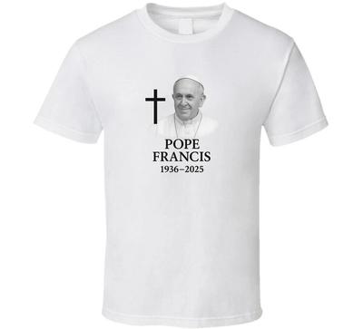 Pope Francis Memorial T-shirt Short Sleeve All Sizes S-5XL M387 Unisex T-Shirt