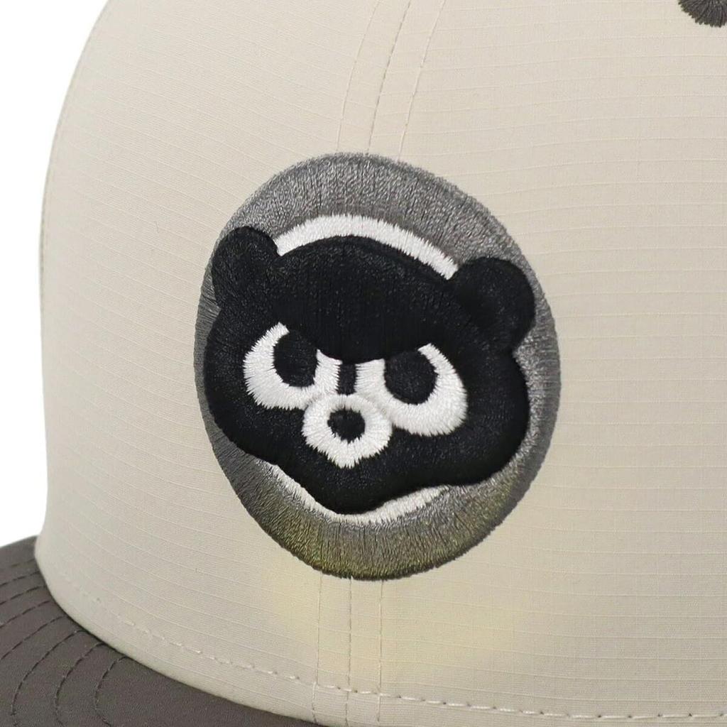 New Era 59FIFTY Cap MLB Chicago Cubs CHC 7 SIDE ONSPOTZ and Side Straight Flat Summer Sun UV Protection (14693868, NER36C5662) Stone/Dark Gray, White,
