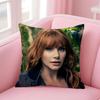 BBryce Dallas Howard Cushion Cover Pillowcase Short Plush Invisible Zipper Room Sofa Cushion Cover