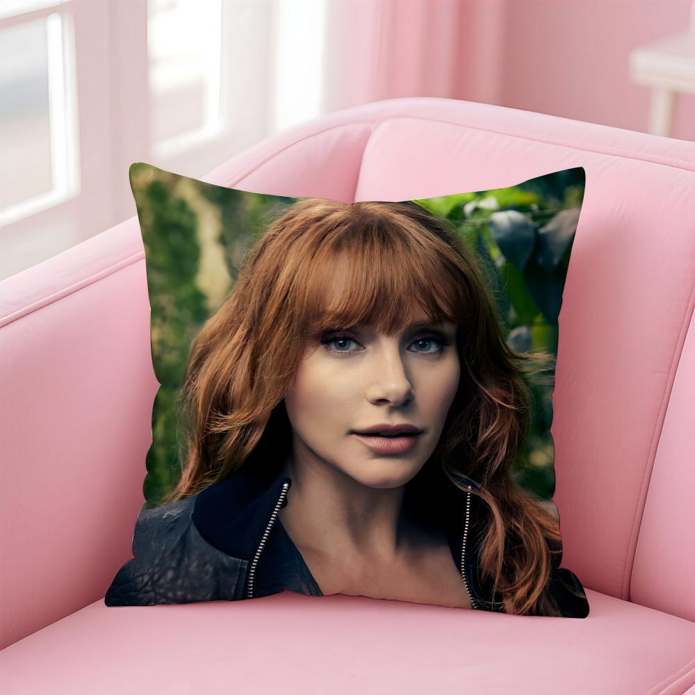 BBryce Dallas Howard Cushion Cover Pillowcase Short Plush Invisible Zipper Room Sofa Cushion Cover