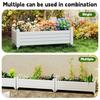 Horticulture Garden Planter Box Divisible Resin Planter Box for Backyard Patio Balcony with 4 Legs and 4 Swivel Lockable Wheels