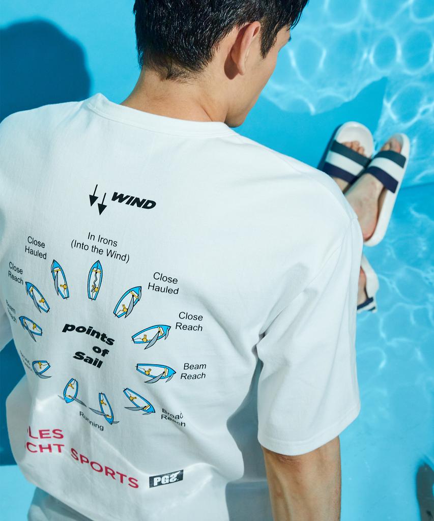 PIGLES Pgs Sailing Point Print T-Shirt (White)