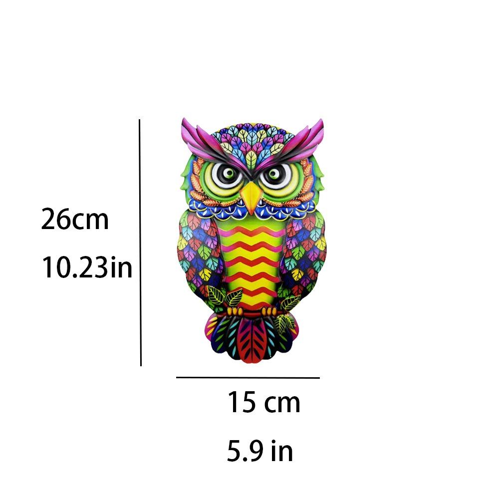 Pendant Yard Decoration Owl Metal Art Sculpture Home Outdoor Wall Art Garden Fence Decor