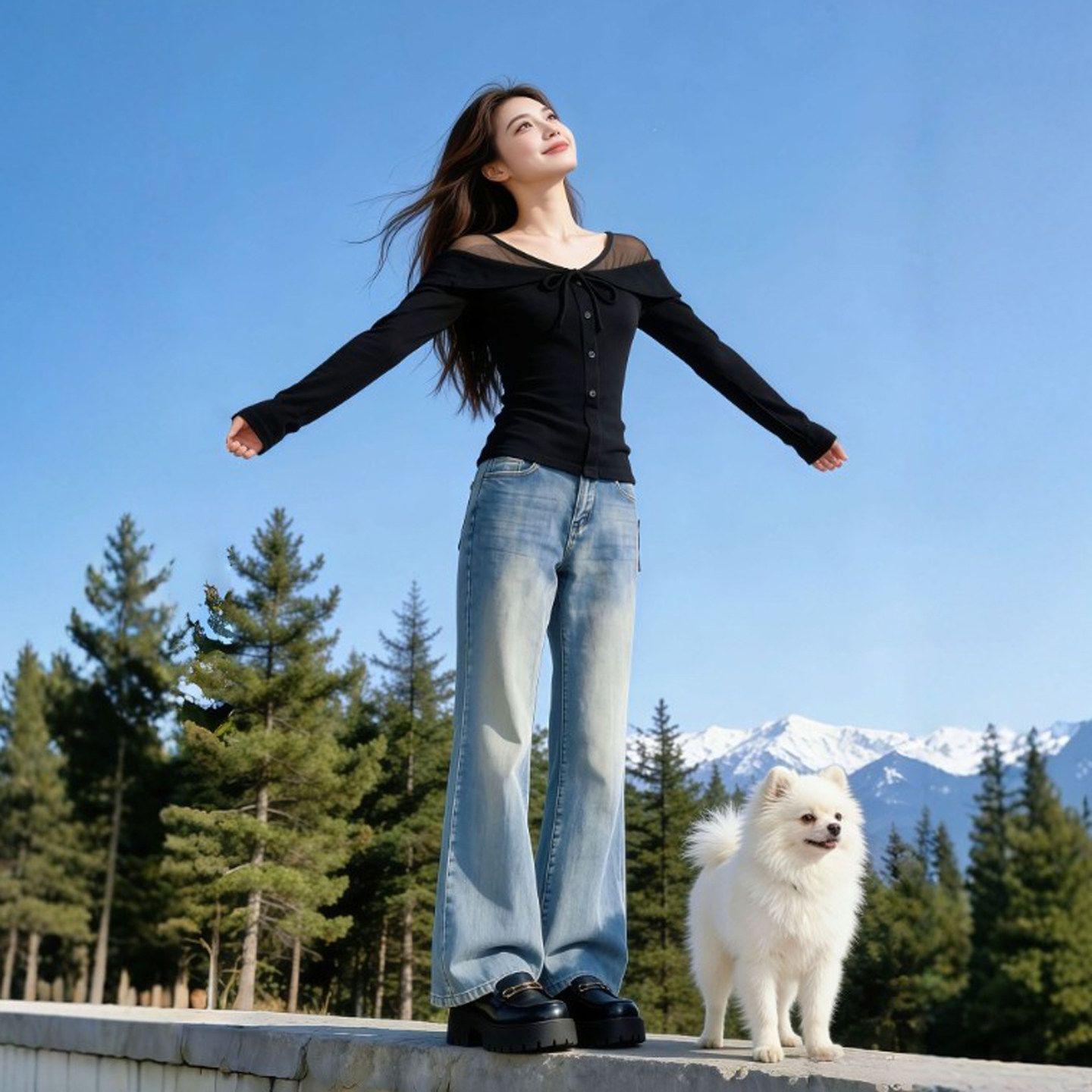 

Korean Hepburn-Style One-Shoulder Slim Fit T-shirt: Chic Temperament, Cool Sassy Boss Lady Top for Spring Small чёрный